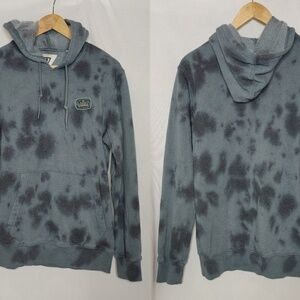 VISSLA Solid Sets Eco Mens Hoodie Pullover Sweatshirt Blue Gray Ink Blot Small S